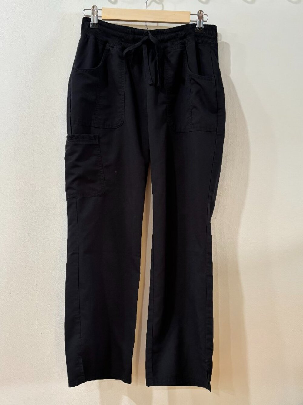 Scrubstar Black Drawstring Cargo Scrub Pants Womens Medical Workwear Size XSP